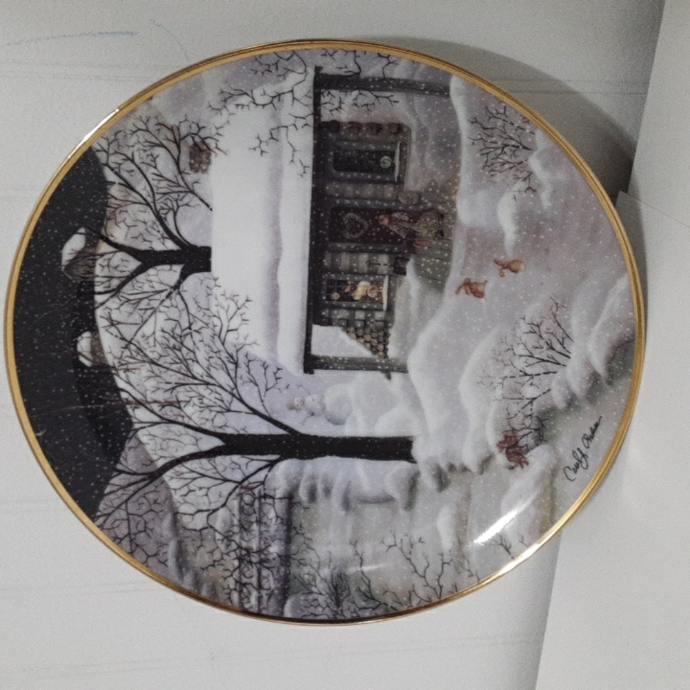 "Moonlight Visitors" Franklin Mint Heirloom plate by Carol J Endres.